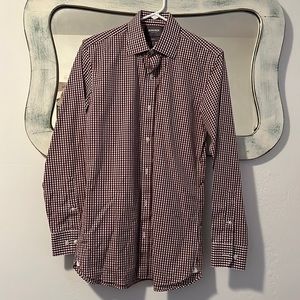 Bonobos dress shirt. 15/34. Red gingham in excellent condition